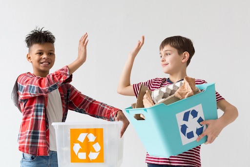 Students are taking part in the recycling initiatives enthusaistically.